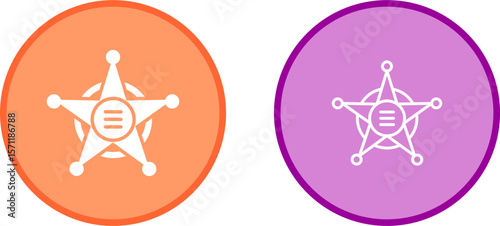 Sheriff Badge Vector Icon
