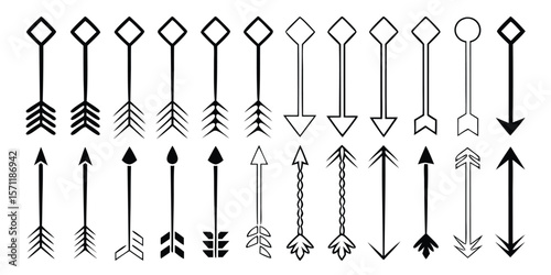 Mega Set of Black Arrow Icons