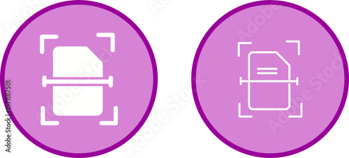 Scanning Document Vector Icon