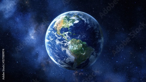 The Earth from Space Showcasing Its Vibrant Colors and Natural Beauty.