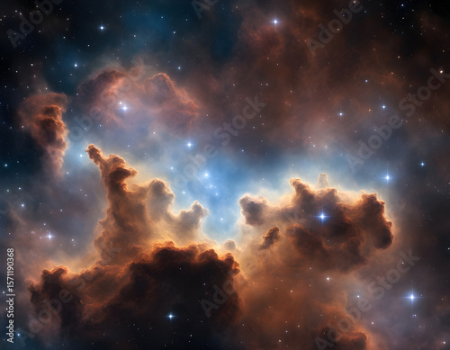 Nebula starry sky galaxy space illustration background