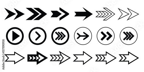 Black Arrow Icons for Websites