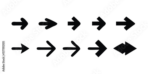 Mega Set of Black Arrow Icons