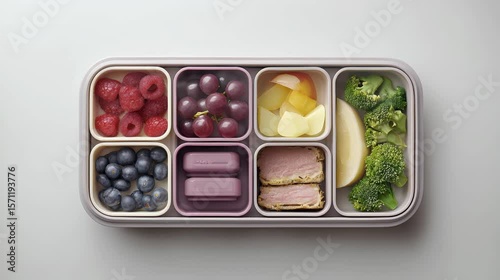 Lunch box showing condensation forming on lid, isolated on white