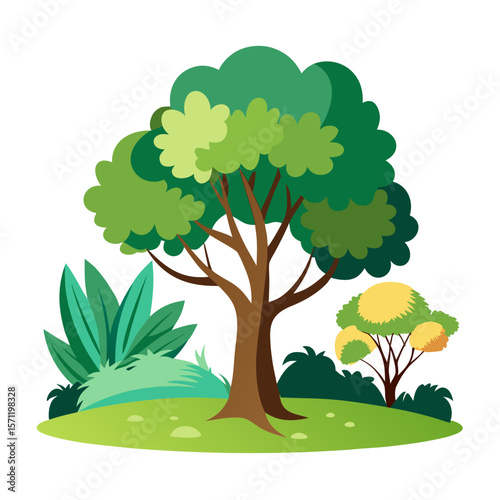  Forest Tree Landscape – Natural Greenery Illustration