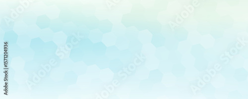 Abstract blue and white hexagon background. Futuristic digital hi-technology banner. Healthcare background. Vector