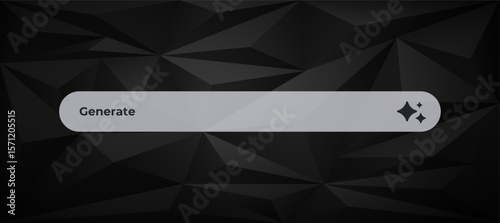 Ai interface with the generate icon for artificial intelligence use in advanced technology settings.
