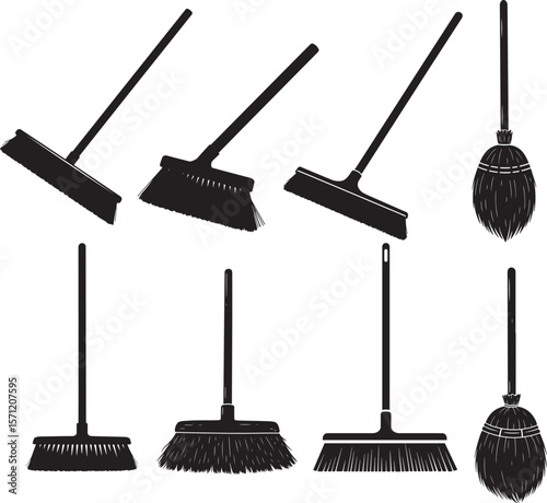 Brooms silhouette