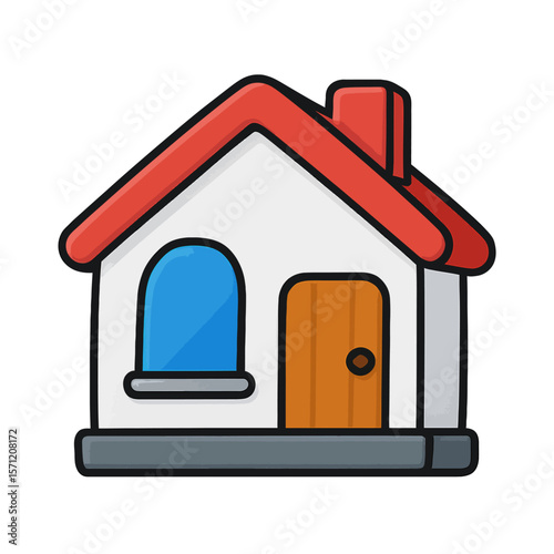 Cartoon House Property Icon