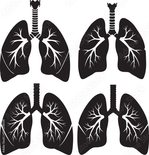 Human Lungs silhouette 