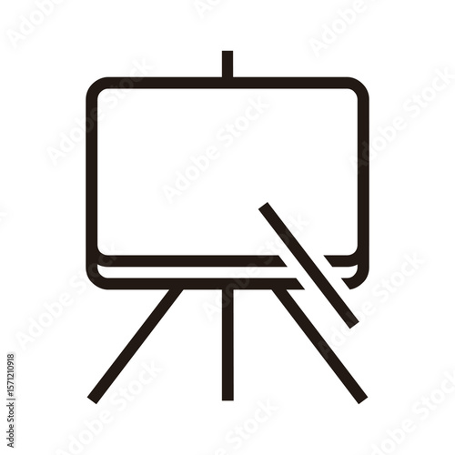 White board of Education and Learning web icons in line style. School, university, textbook, learning. Vector illustration.