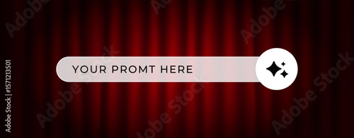 Ai prompt bar with a sparkle symbol for generating creative content and style customization.