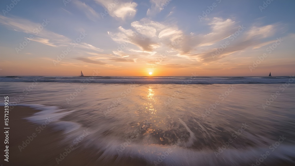 Obraz premium sunset over the sea