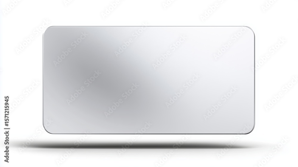 Frameless Whiteboard with Rounded Corners , Ultra Minimal Style on Pure White Background Frameless Whiteboard with Rounded Corners , Ultra Minimal Style on Pure White Background