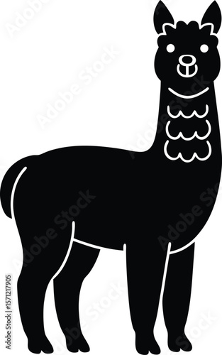 alpaca on white background.eps