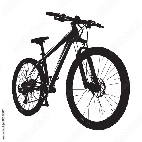 Bicycle silhouette vector illustration isolated On White Background, Bicycle vector icon, Concept of cycling, Go in for isolated bicycle lanes with a white background