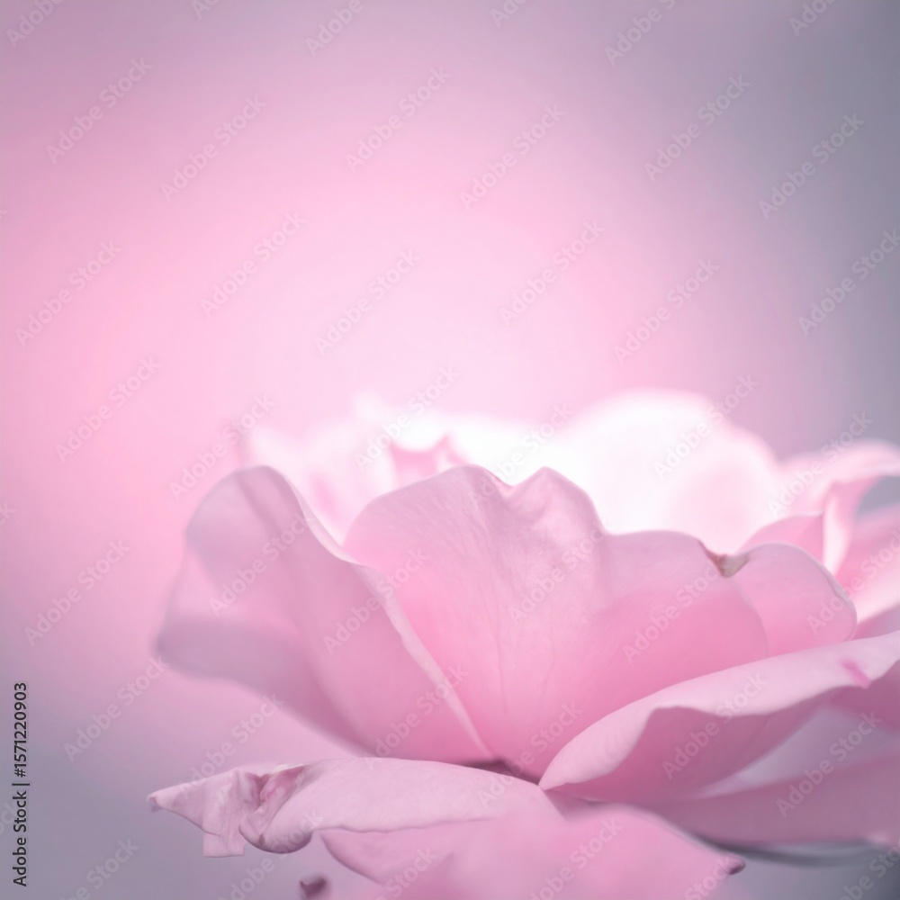 Obraz premium Close Up Pink Rose Petals Soft Gentle Light