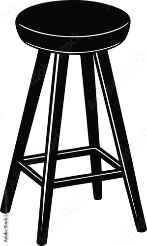 bar stool on white background (1).eps