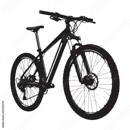 Bicycle silhouette vector illustration isolated On White Background, Bicycle vector icon, Concept of cycling, Go in for isolated bicycle lanes with a white background