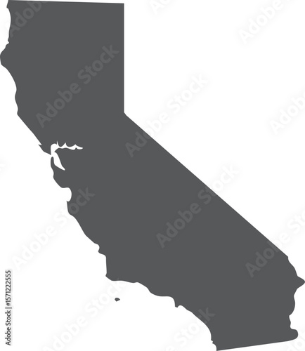 Vector Map of California, US State