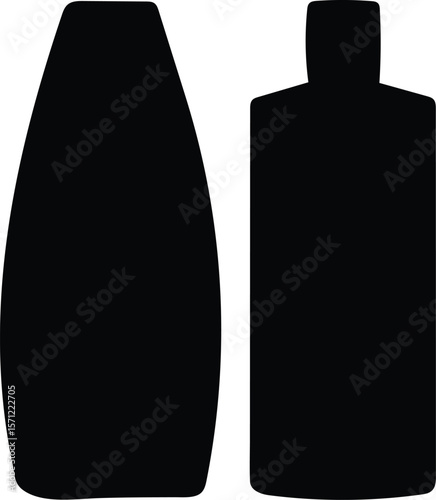 Two sleek bottles of shampoo and conditioner stand sidebyside, promising a refreshing and revitalizing hair care experience