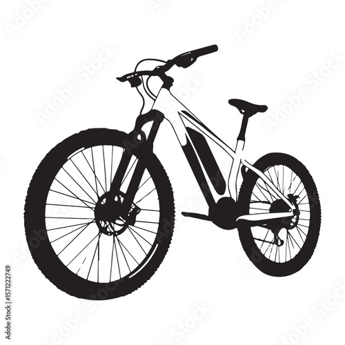 Bicycle silhouette vector illustration isolated On White Background, Bicycle vector icon, Concept of cycling, Go in for isolated bicycle lanes with a white background