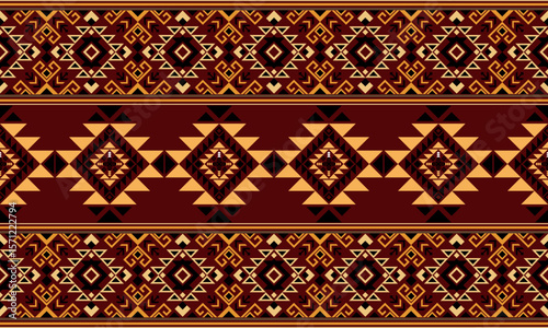 Navajo tribal vector seamless pattern. Native American ornament. Ethnic South Western decor style. Boho geometric ornament. Vector seamless pattern. Mexican blanket, rug. Woven carpet illustration