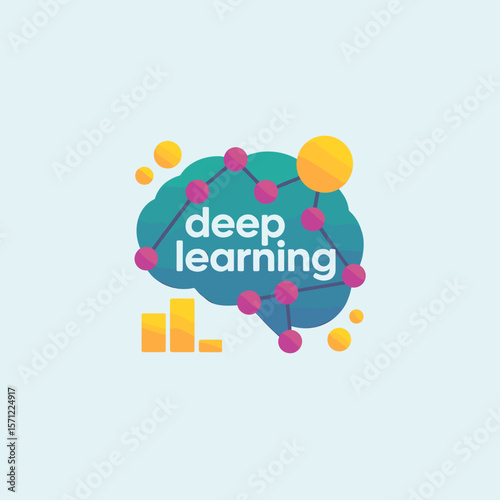 Colorful Deep Learning Concept Illustration