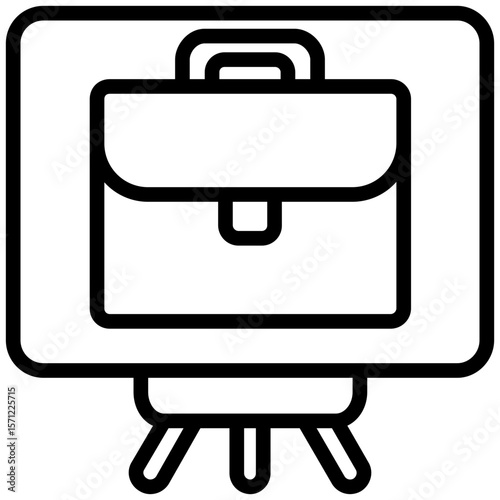 Suitcase icon displays business and travel readiness in a simple style