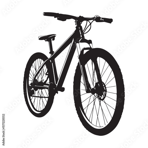 Bicycle silhouette vector illustration isolated On White Background, Bicycle vector icon, Concept of cycling, Go in for isolated bicycle lanes with a white background