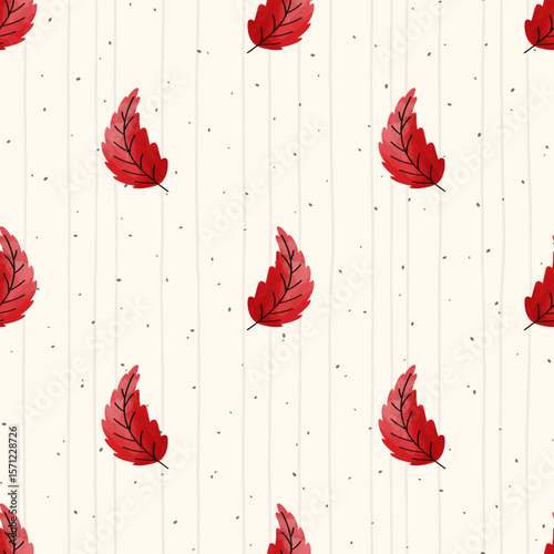Cozy vector seamless pattern of autumn leaves in watercolor style. Ideal for seasonal illustrations, nursery decor, autumn designs, textiles