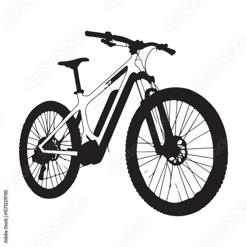 Bicycle silhouette vector illustration isolated On White Background, Bicycle vector icon, Concept of cycling, Go in for isolated bicycle lanes with a white background