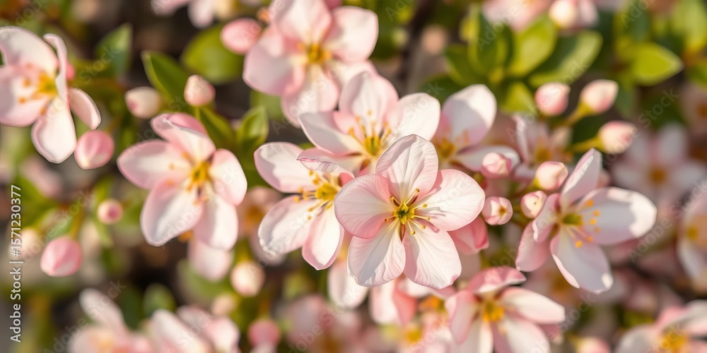 Overhead shot of pastel blossoms, soft focus, gentle light, bloom, texture Overhead shot of pastel blossoms, soft focus, gentle light, bloom, texture