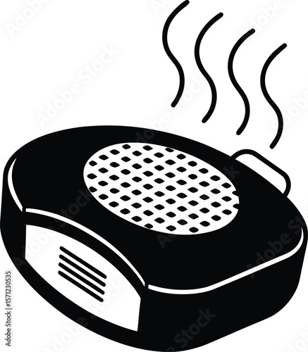 carbon monoxide detector on white background.eps
