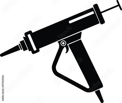 caulk gun on white background.eps