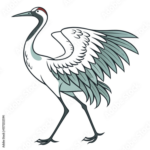 heron bird vector illustration