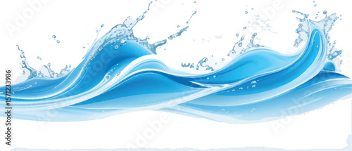 "Soothing ocean wave texture with a mix of blue, aqua, and teal shades. Great for creating calm, professional backgrounds for digital and print use."
