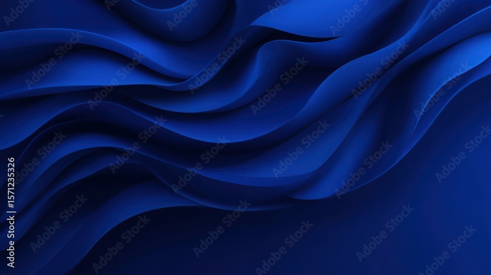 Obraz premium A blue wave with a blue background
