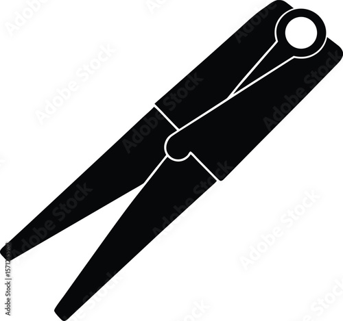 clothespin on white background.eps