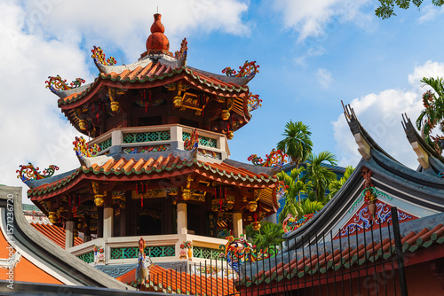 Canvas Print Thian Hock Keng Temple in Chinatown, Singapore