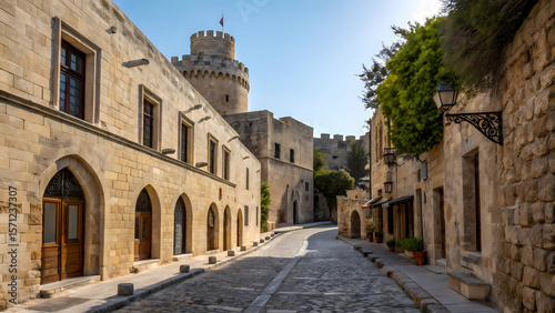 Fototapeta Naklejka Na Ścianę i Meble -  Exploring the medieval city of rhodes greece a captivating journey through history and architecture