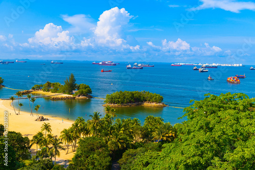 Sentosa Siloso Beach in Singapore, Southeast Asia