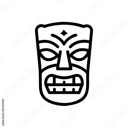 Fierce Tiki Mask Illustration