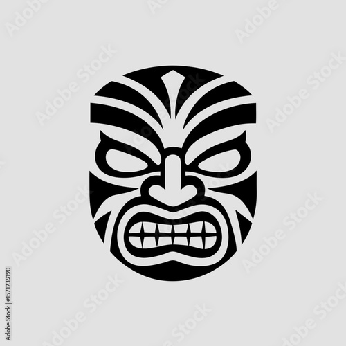 Fierce Tiki Mask Illustration
