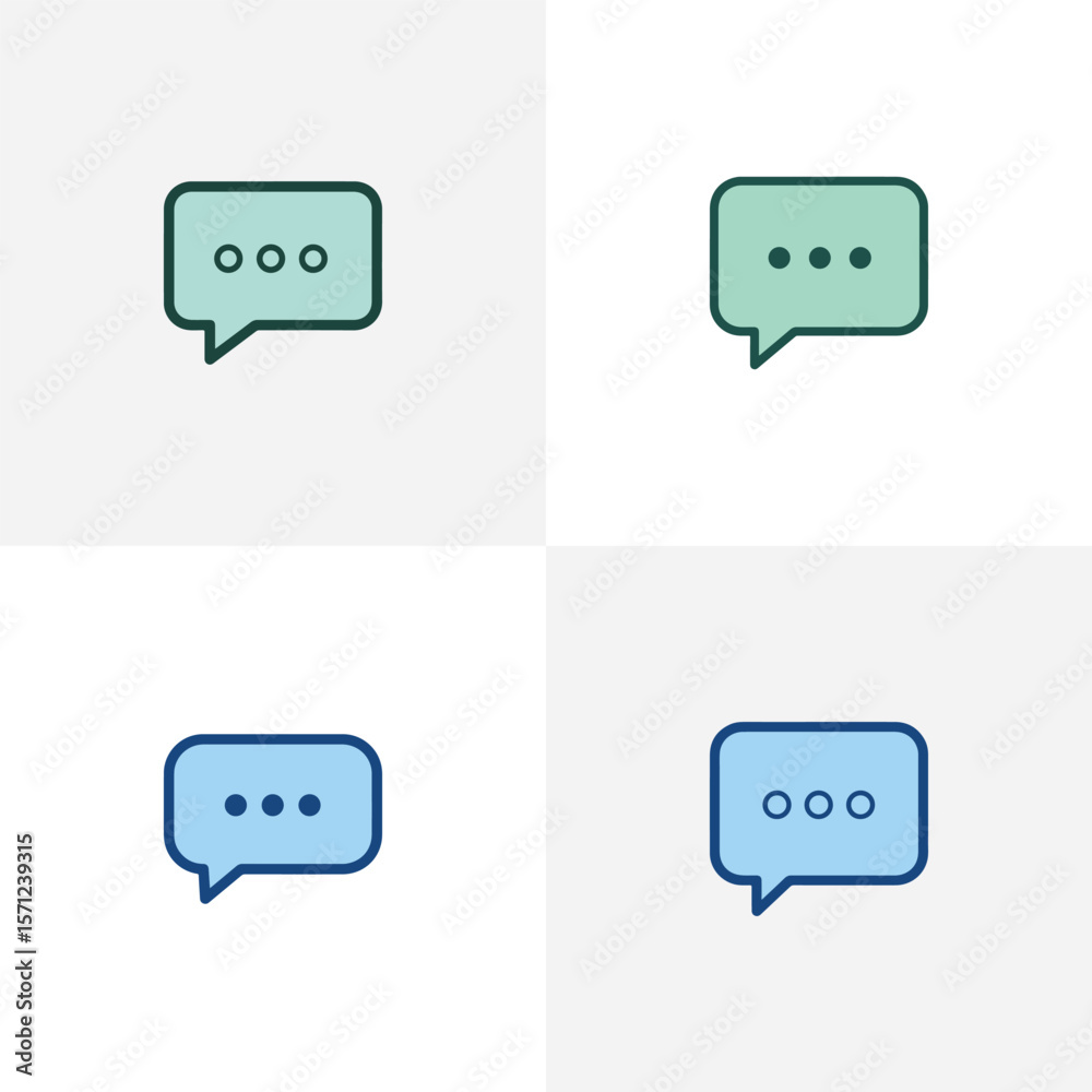 Fototapeta premium Vector chat bubble icons for web communication