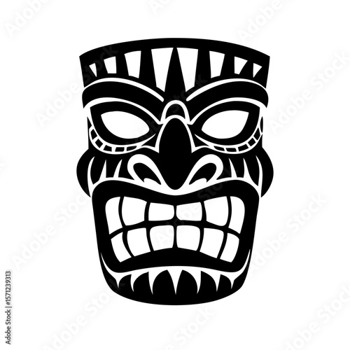 Polynesian Tiki Mask Carving