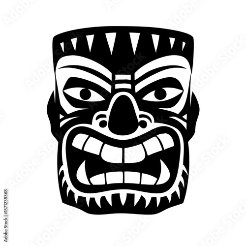 Polynesian Tiki Mask Carving