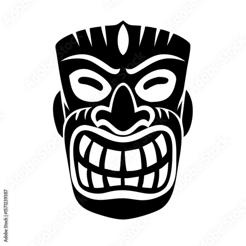 Polynesian Tiki Mask Carving