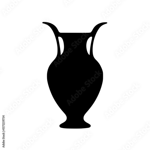 Elegant Silhouette of a Decorative Vase