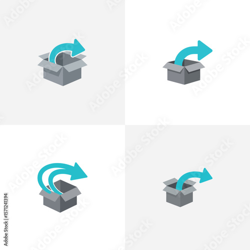 Set of real estate business icons, including house, building, and property symbols for web and concept design